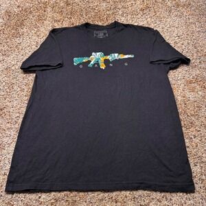 Savage Tacticians Men Black Tropical Rifle Gang Graphic T-Shirt Size Large